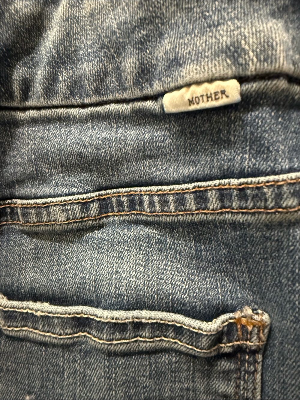 MOTHER High-Rise Wide-Leg Jeans in Medium Blue Wash - Picture 6 of 9